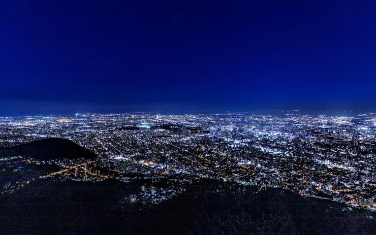 藻岩山から一望できる景色