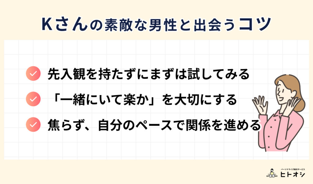 #4_Kさんの素敵な女性と出会うコツ