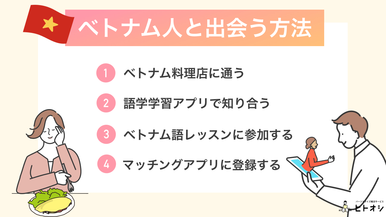 ベトナム人と出会う方法4つ!