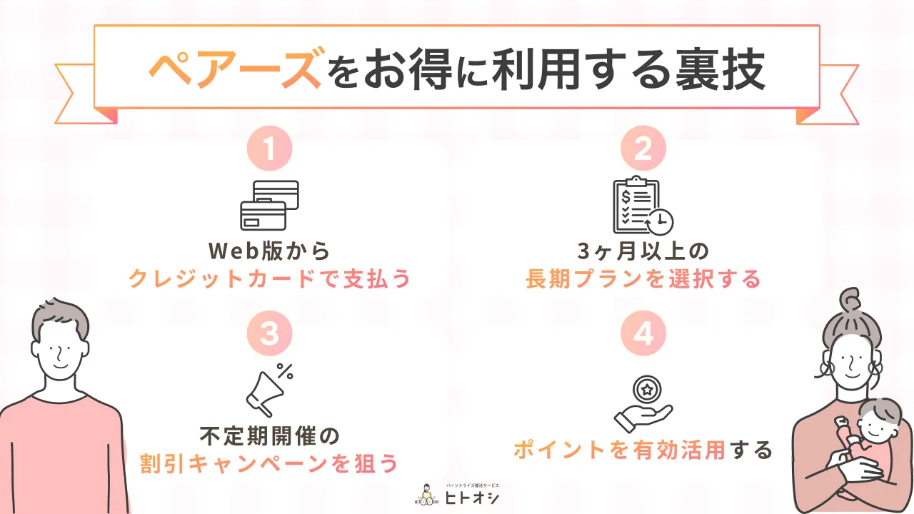 ペアーズの料金を安くお得に使う4つの裏技